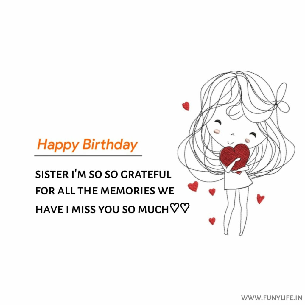 Heart touching birthday wishes for sister